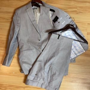 Men’s three piece tailored seersucker suit